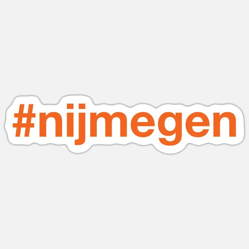 Nimègue, Pays-Bas - Sticker taille S (10 x 10 cm) - blanc mat