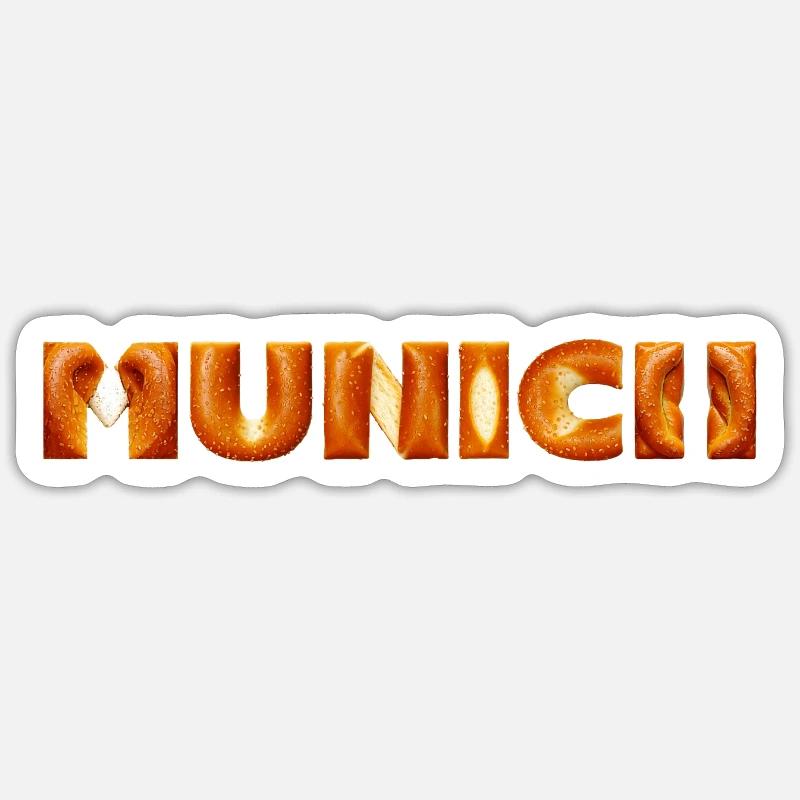 Munich - Sticker taille S (10 x 10 cm) - blanc mat