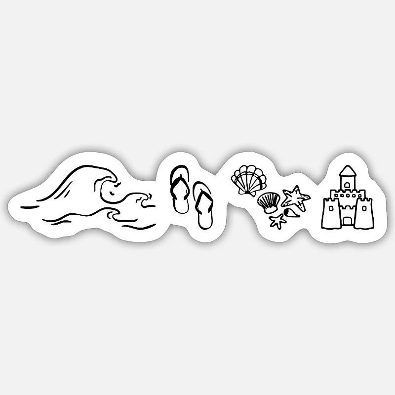 Summer Vibe - Sticker size S (10 x 10 cm) - white matte