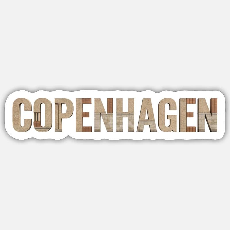 Copenhague Sticker taille S (10 x 10 cm)