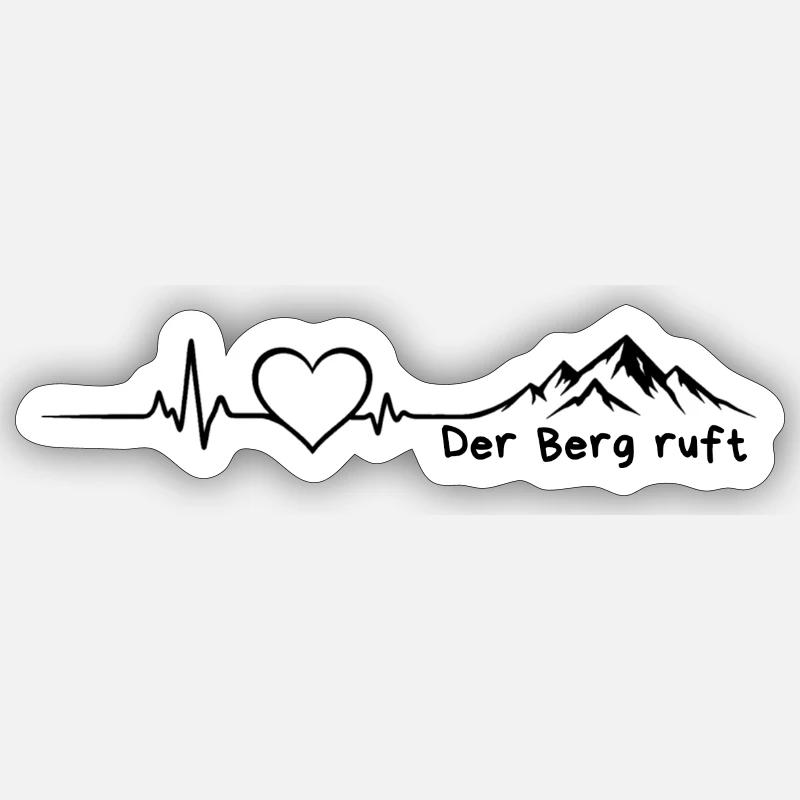 Der Berg ruft - Sticker Größe S (10 x 10 cm) - Mattweiß
