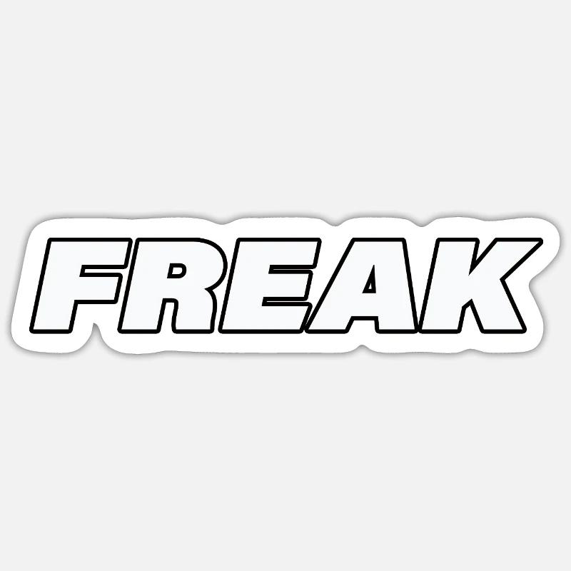FREAK - Sticker Größe S (10 x 10 cm) - Mattweiß