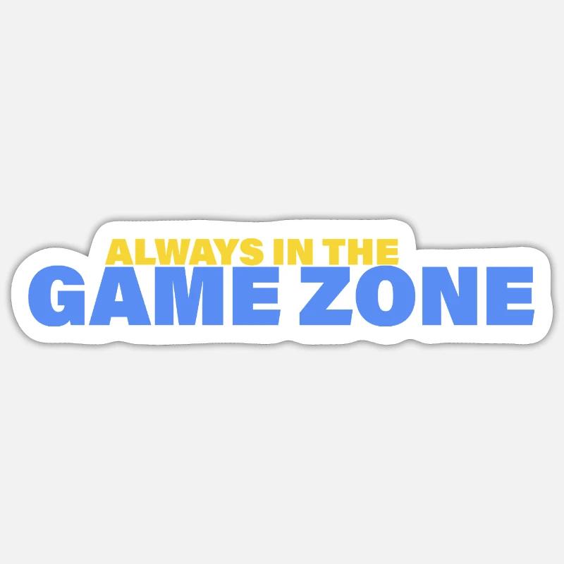 GAME ZONE - Sticker Größe S (10 x 10 cm) - Mattweiß