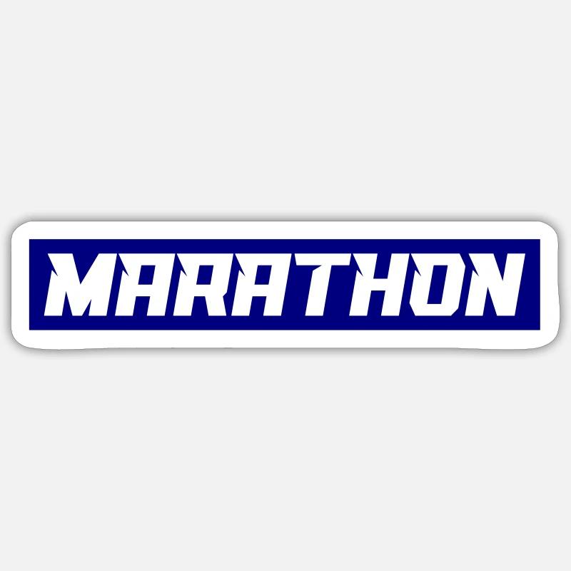 marathon - Sticker size S (10 x 10 cm) - white matte