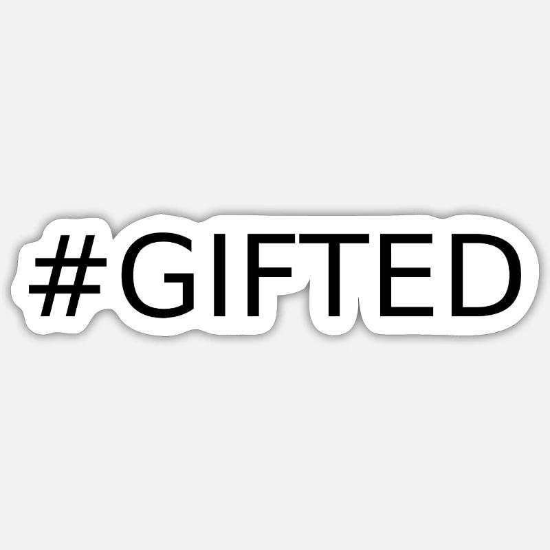 #GIFTED - Sticker taille S (10 x 10 cm) - blanc mat