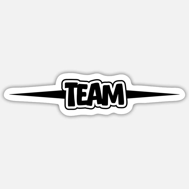 Team - Sticker size S (10 x 10 cm) - white matte