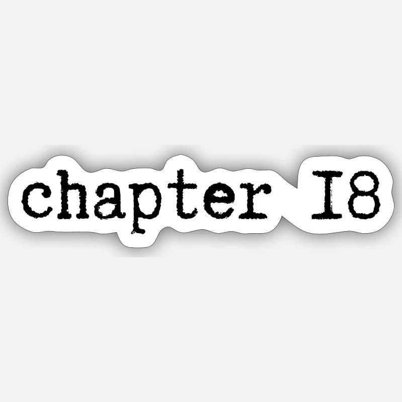 chapitre 18 : Anniversaire - Sticker taille S (10 x 10 cm) - blanc mat