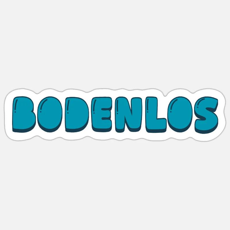 Bodenlos - Sticker Größe S (10 x 10 cm) - Mattweiß