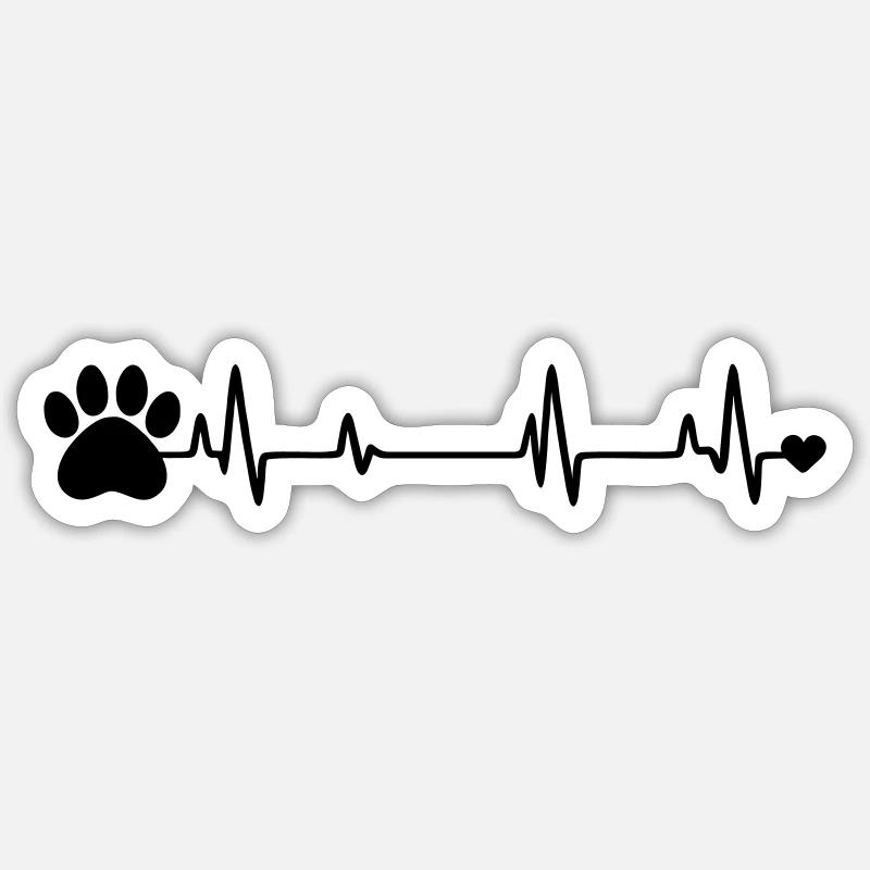 Paw print - Sticker size S (10 x 10 cm) - white matte