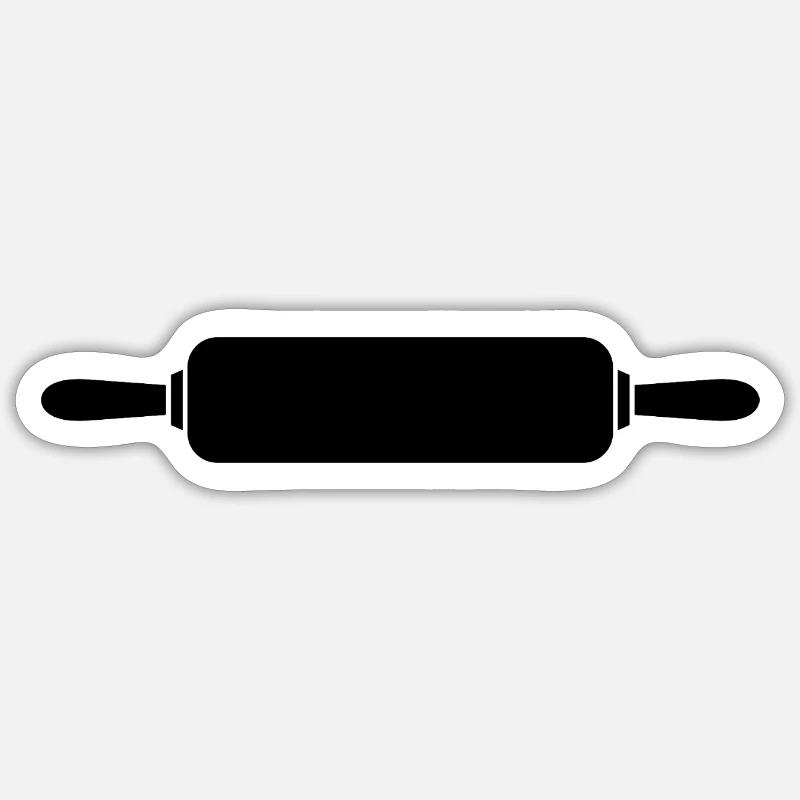 Rolling Pin - Sticker size S (10 x 10 cm) - white matte