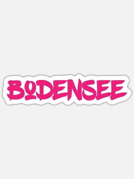 Bodensee - Süddeutschland - Österreich - Schweiz - Sticker Größe S (10 x 10 cm) - Mattweiß