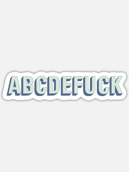 Alphabet 3D Kontrast - Sticker Größe S (10 x 10 cm) - Mattweiß
