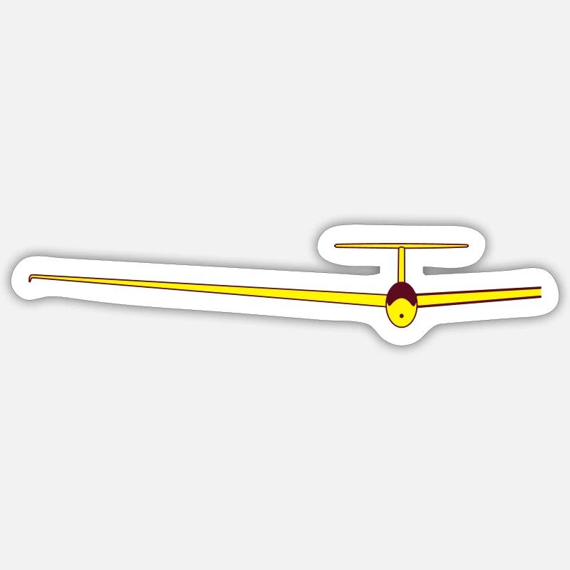 glider sailpane - Sticker size S (10 x 10 cm) - white matte