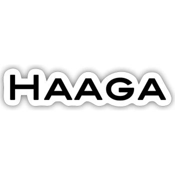 Include black text and capital letters - Sticker size S (10 x 10 cm) - white matte - Front