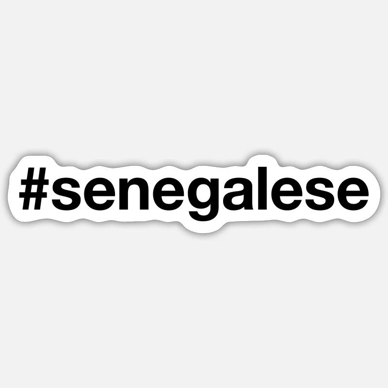 SENEGAL - Sticker taille S (10 x 10 cm) - blanc mat