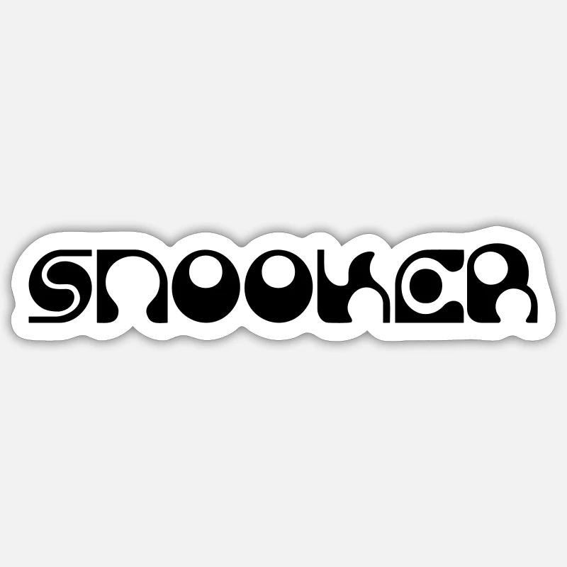 SNOOKER - Sticker Größe S (10 x 10 cm) - Mattweiß