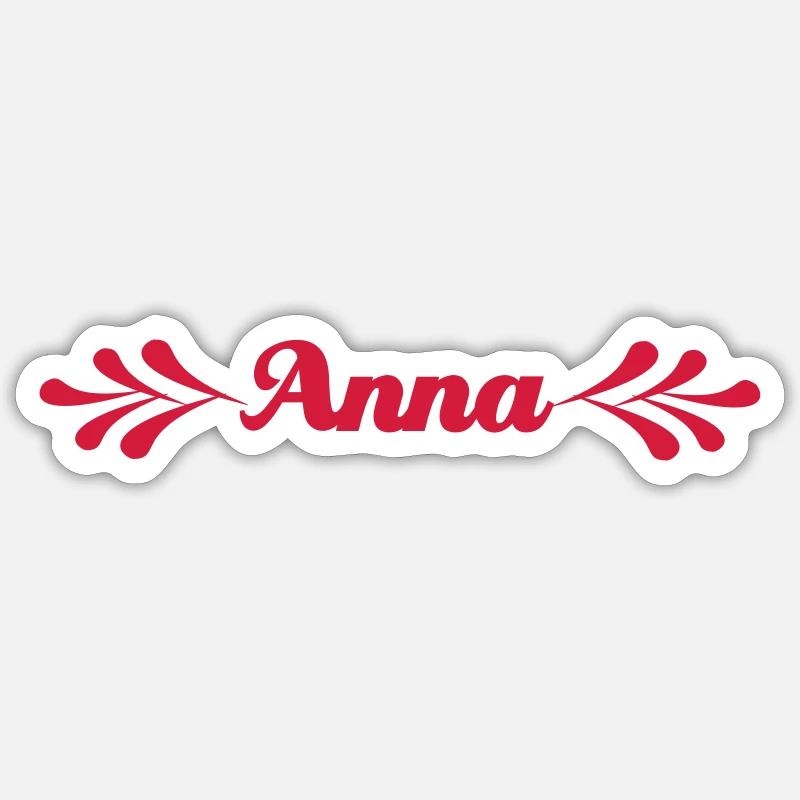 Anna - Sticker Größe S (10 x 10 cm) - Mattweiß