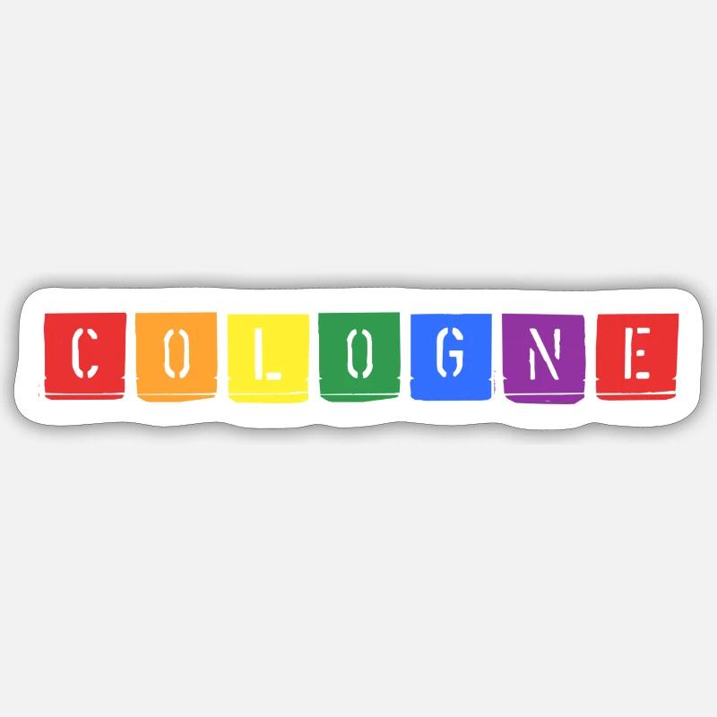 Rainbow Cologne Sticker Größe S (10 x 10 cm)