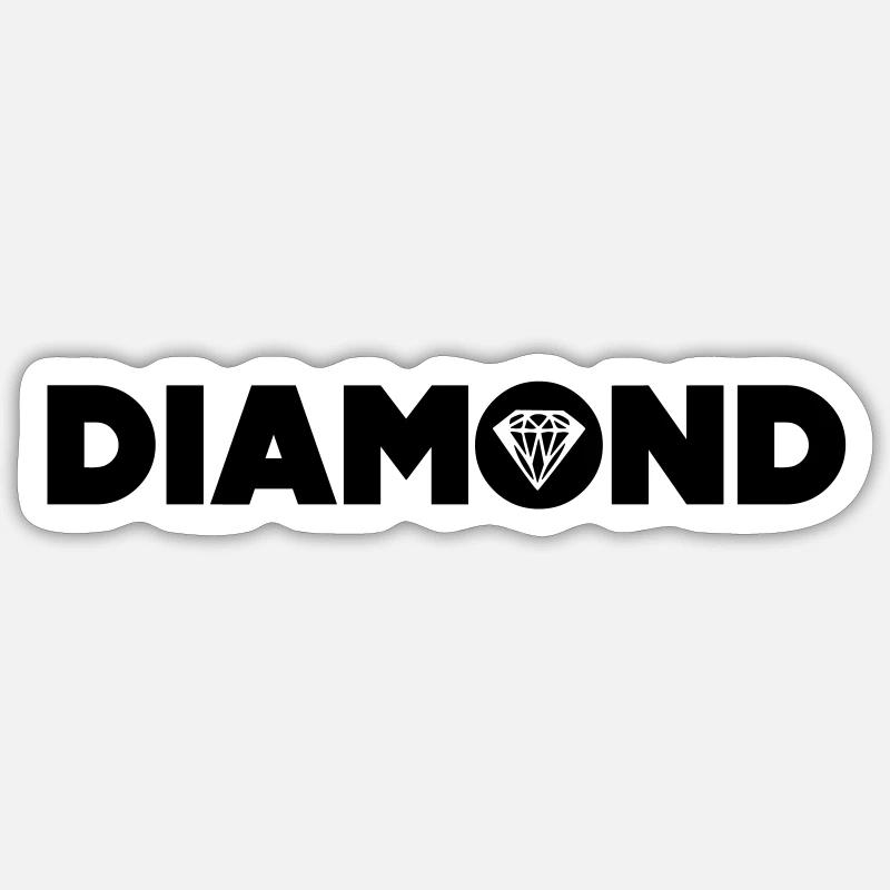 diamond - Sticker taille S (10 x 10 cm) - blanc mat