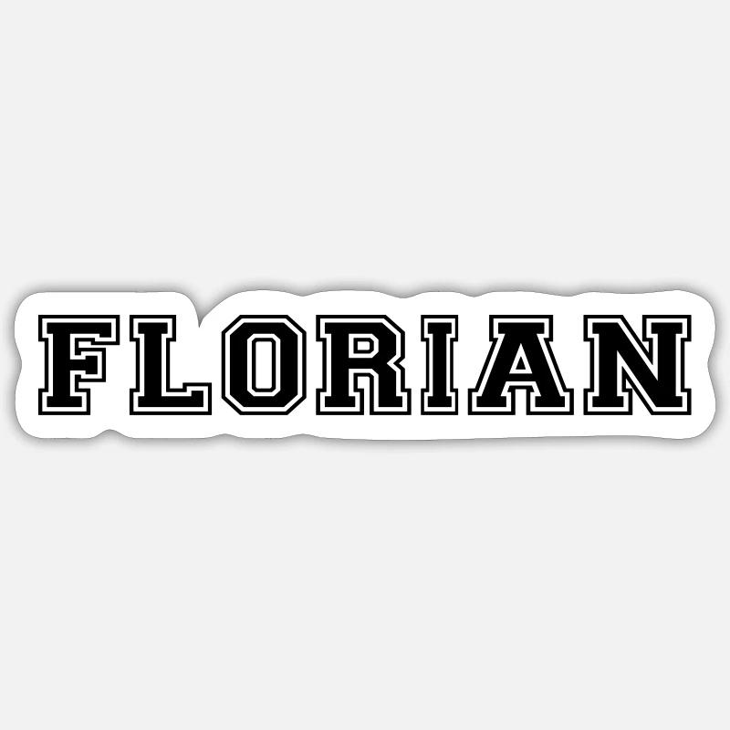 florian - Sticker size S (10 x 10 cm) - white matte