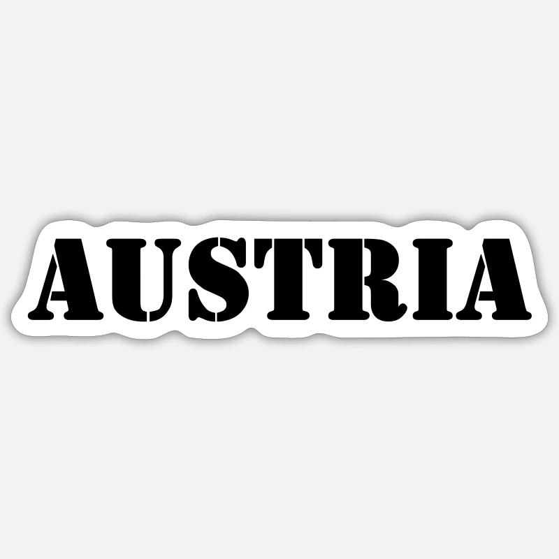 AUSTRIA - Sticker size S (10 x 10 cm) - white matte