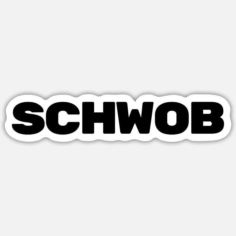 Schwob/Schwabe - Sticker Größe S (10 x 10 cm) - Mattweiß