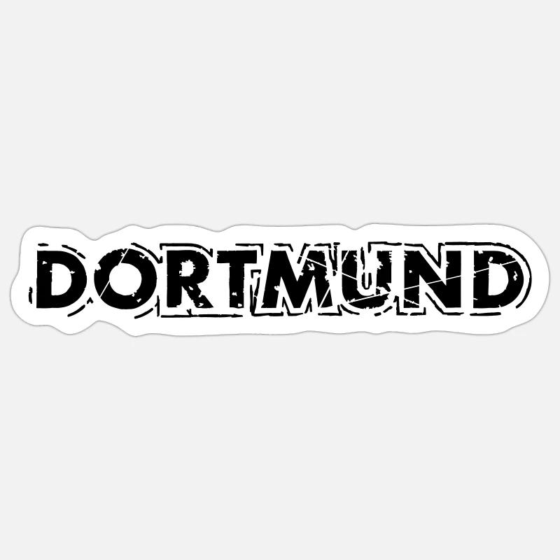 Dortmund - Sticker Größe S (10 x 10 cm) - Mattweiß