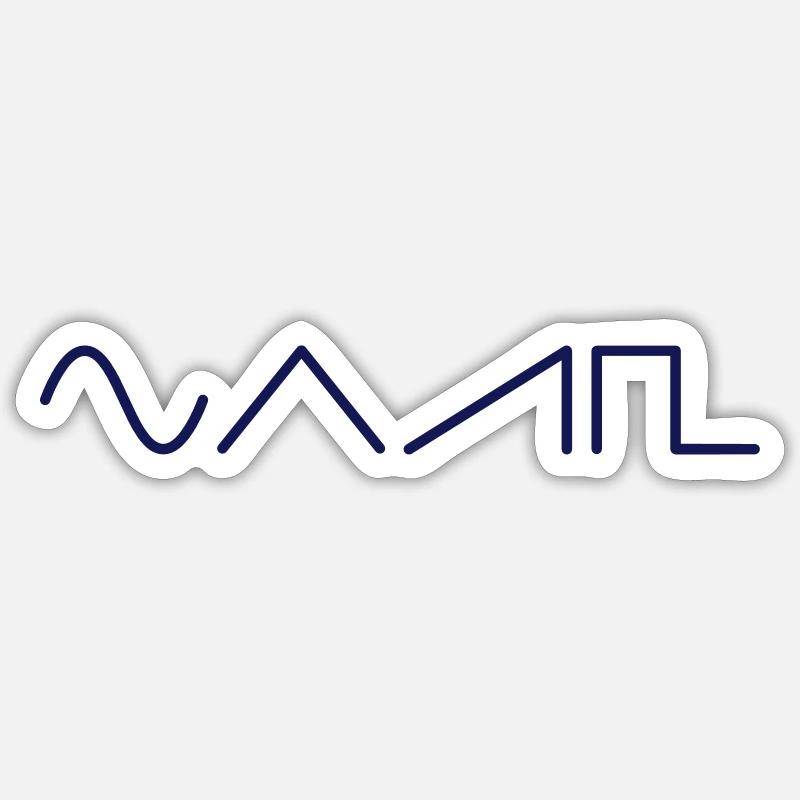 Synth waveforms horizontal Sticker size S (10 x 10 cm)