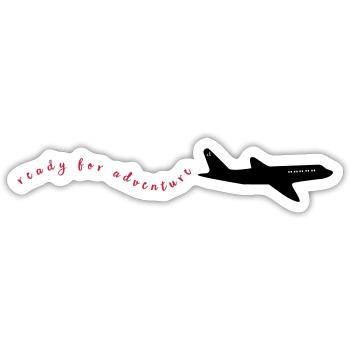 readyforadventure - Sticker size S (10 x 10 cm) - white matte - Front