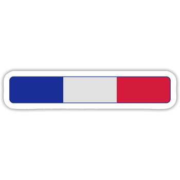France Français Française French Frankreich - Sticker Größe S (10 x 10 cm) - Mattweiß - Vorne
