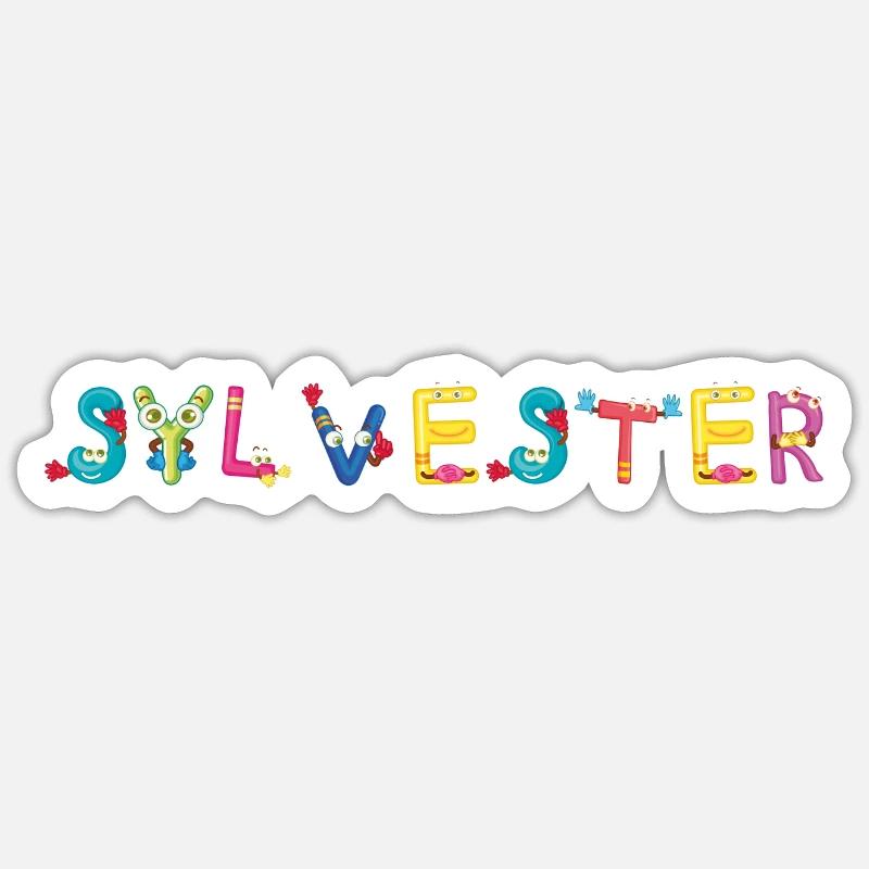 Sylvester - Sticker Größe S (10 x 10 cm) - Mattweiß