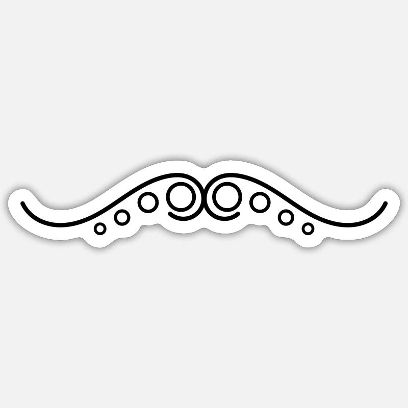 Frills Line Points Wavy Line Decorative Sticker size S (10 x 10 cm)