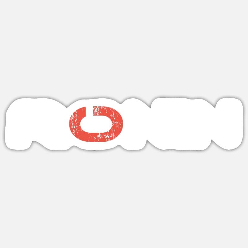 Ronin - samouraï abandonné - Sticker taille S (10 x 10 cm) - blanc mat