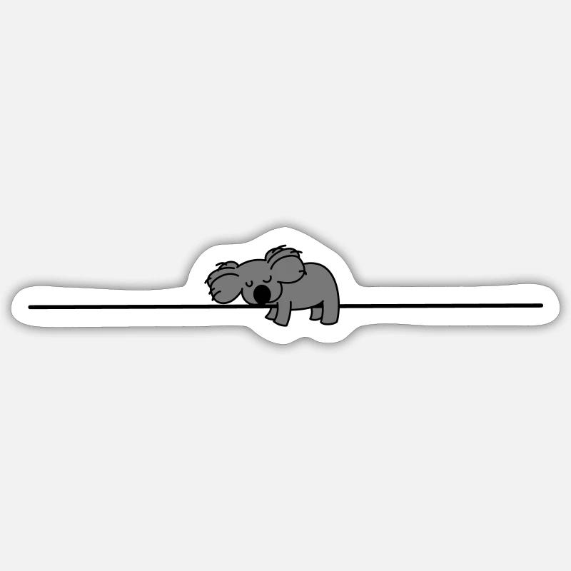 Sleeping Koala - Sticker size S (10 x 10 cm) - white matte