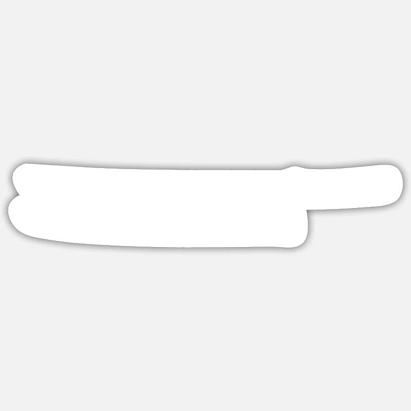 Samurai Katana Saya - Sticker taille S (10 x 10 cm) - blanc mat