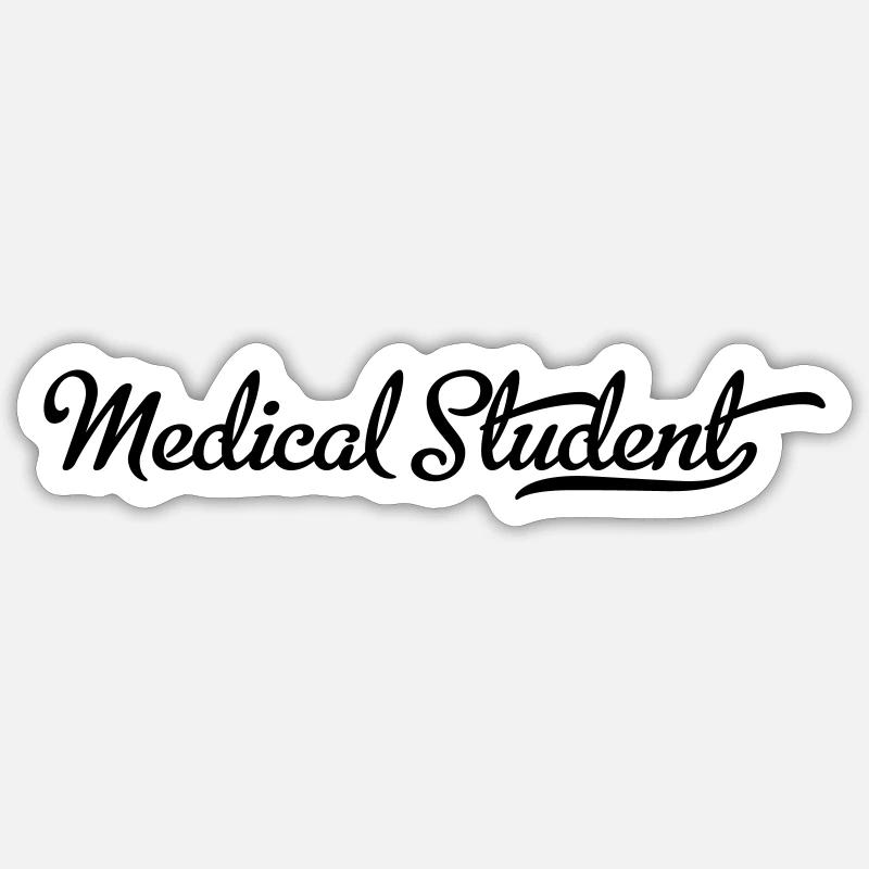 étudiant en médecine - Sticker taille S (10 x 10 cm) - blanc mat