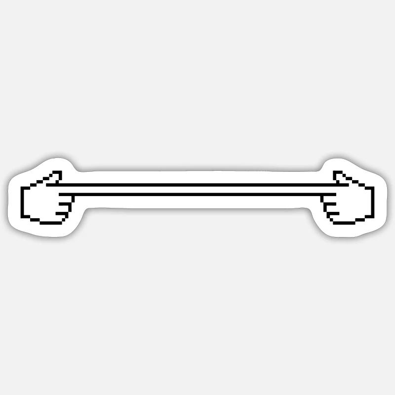 Stroke Hand Pointer Sticker size S (10 x 10 cm)