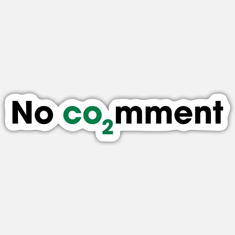 No CO2 Comment – Clean Energy Statement - Sticker size S (10 x 10 cm) - white matte