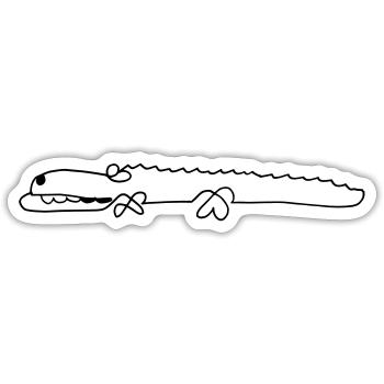 Crocodile - Sticker size S (10 x 10 cm) - white matte - Front