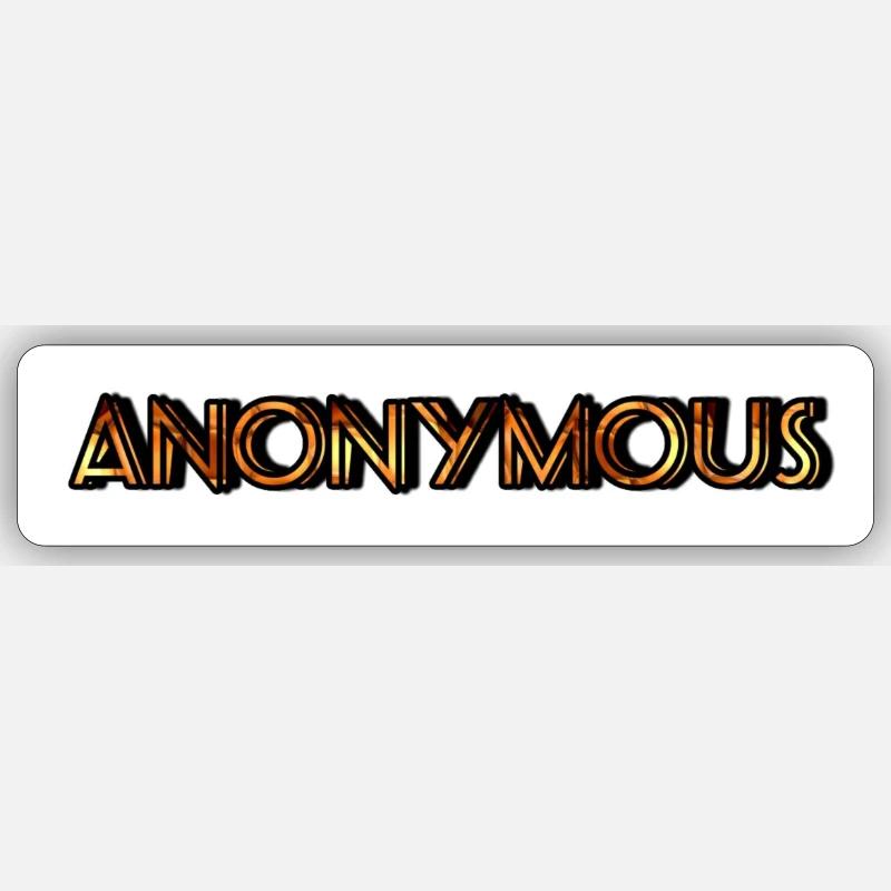 Anonymous - Sticker Größe S (10 x 10 cm) - Mattweiß
