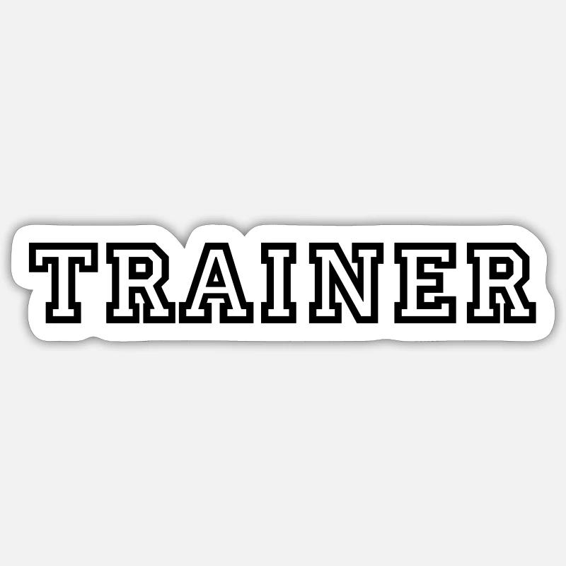 Trainer - Sticker size S (10 x 10 cm) - white matte