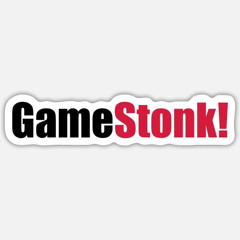 GameStonk - Sticker size S (10 x 10 cm) - white matte