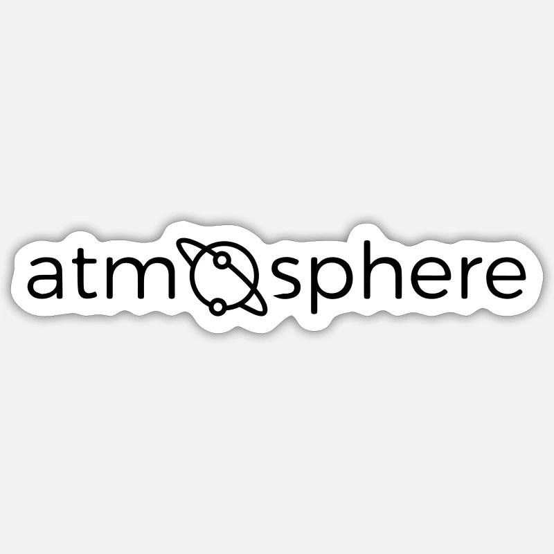 Atmosphere Saturn Weltraum - Sticker Größe S (10 x 10 cm) - Mattweiß