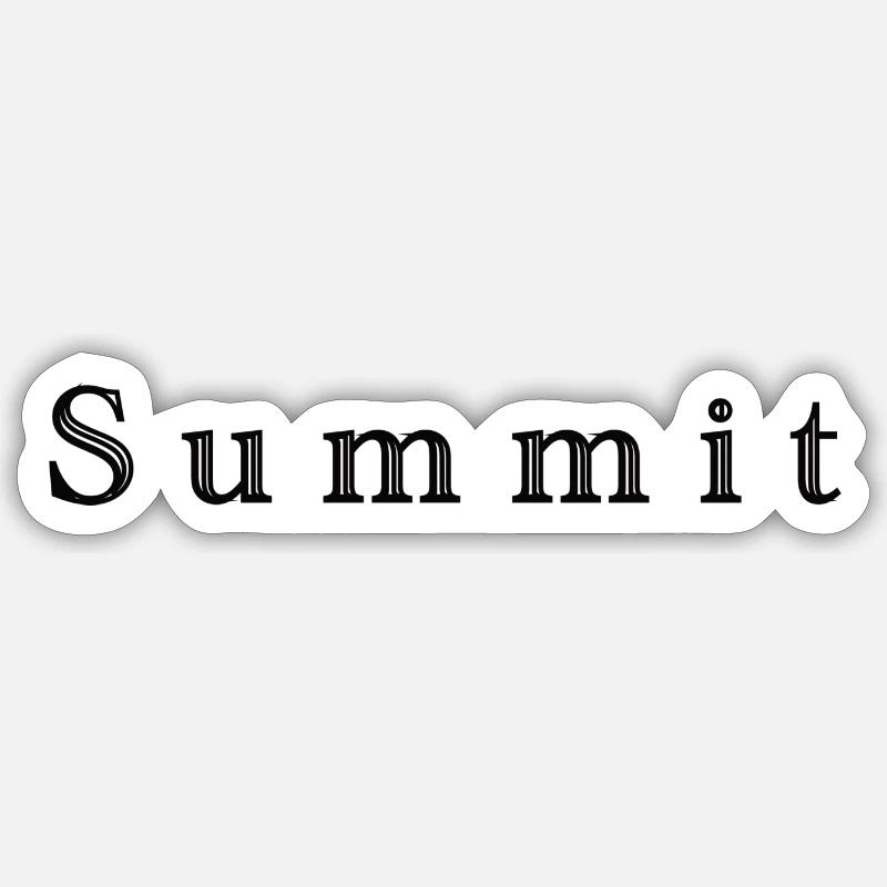 Summit - Sticker Größe S (10 x 10 cm) - Mattweiß