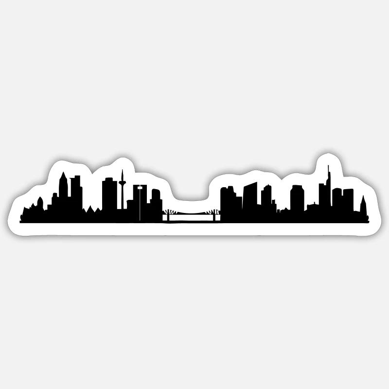 Frankfurt - Sticker Größe S (10 x 10 cm) - Mattweiß