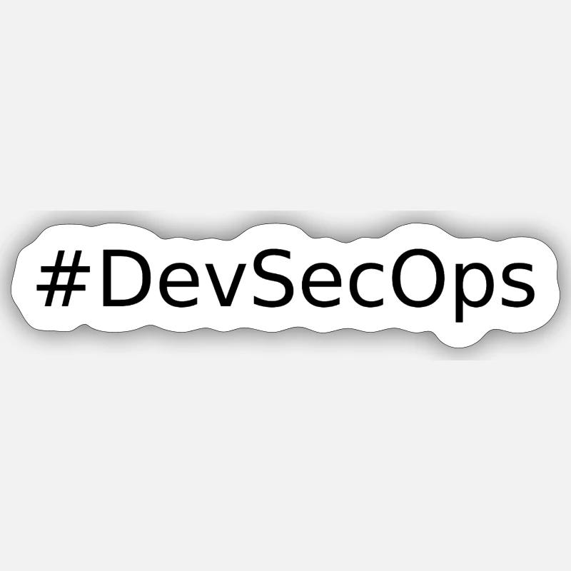 DevSecOps - Sticker taille S (10 x 10 cm) - blanc mat