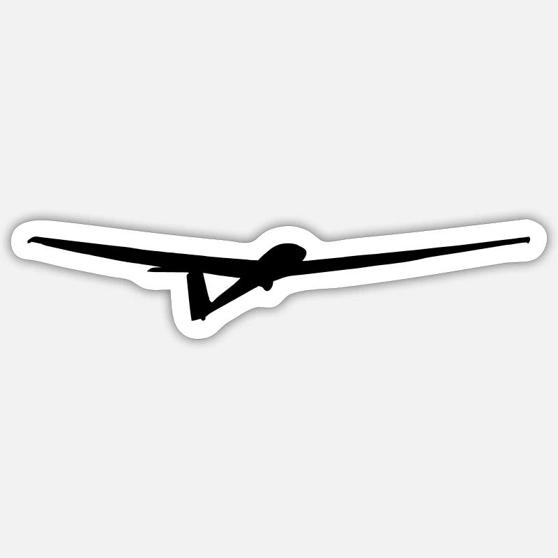 Glider Glider Glider Pilot Pilot - Sticker size S (10 x 10 cm) - white matte