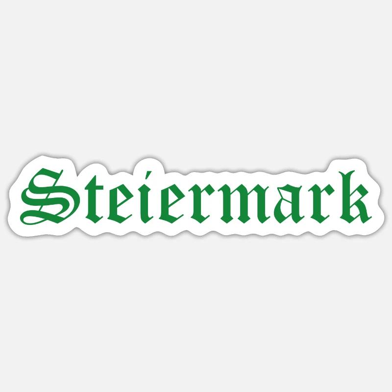 Styrie - Sticker taille S (10 x 10 cm) - blanc mat
