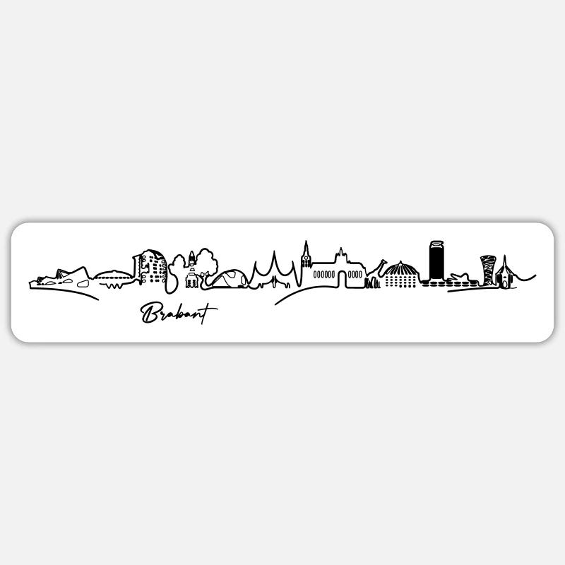 Skyline Brabant - BLACK (Multi Color Vector) Sticker size S (10 x 10 cm)