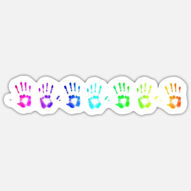 rainbow-coloured Sticker size S (10 x 10 cm)